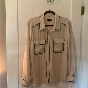 Premise Studio contrast piping blouse.  XL